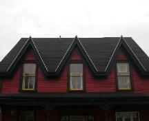 This photograph illustrates the three gables, the principle characteristic of the Maritime Gothic Revival style, 2008; Town of St. Andrews