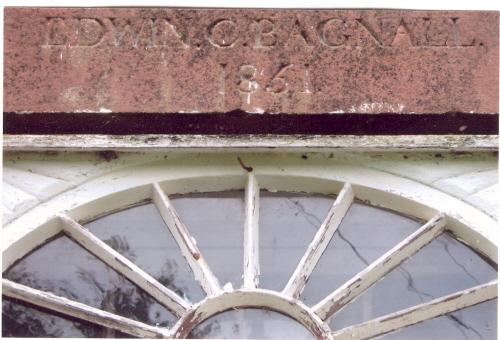 Showing 1851 date stone above door