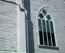 Emmanuel United Church, Granville Ferry, N.S., pointed Gothic window, 2009.; Heritage Division, NS Dept. of Tourism, Culture and Heritage, 2009