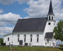 Boiestown United Church (Boiestown Methodist Church), front and side elevations, 2009.; Rural Community of Upper Miramichi