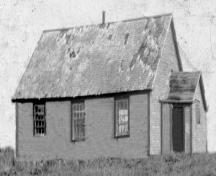 Upper Gullies United Church, circa 1935. Some of the church's foundation stones are still visible at Upper Gullies United Church Cemetery, Upper, Gullies, Conception Bay South, NL. Photo taken circa 1935. ; Upper Gullies United Church Cemetery Committee 2009 