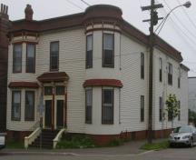 This image shows the northeast corner placement of the residence at Leinster and Wentworth streets; City of Saint John