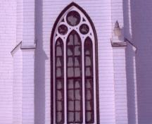 Detail of Gothic window on facade; Alberton Historical Preservation Foundation, 2008