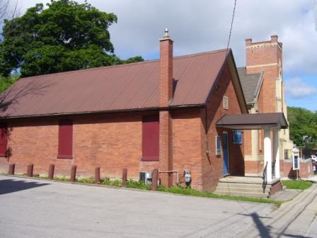 East elevation and facade, True Blue Masonic Lodge