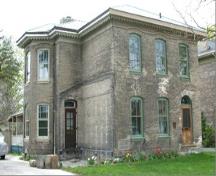 Of note is the two storey, three-sided bay window on the east elevation.; City of Brantford, 2003.