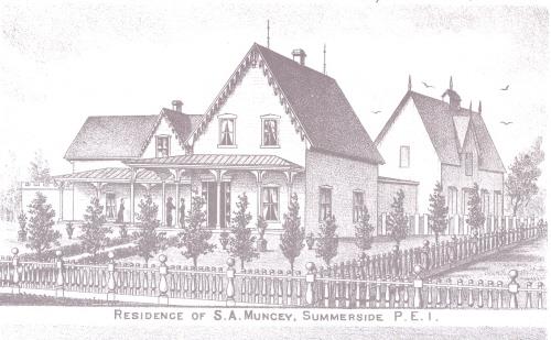 Muncey residence on the site burned down in 1885