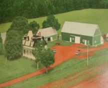 Aerial view of farm in the 1970s; Private Collection