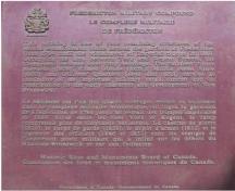Photo of plaque commemorating site; Parks Canada Agency / Agence Parcs Canada, 1989