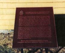 Vue de la plaque de la CLMHC; Parks Canada / Parcs Canada, 1989