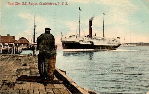 Postcard of Wharf in early 1900s