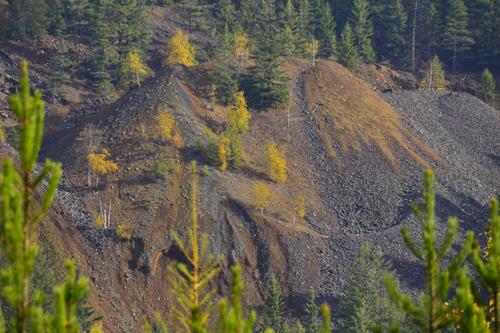 Red Mountain Mining Site ore dumps