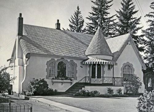 Historic exterior front view, 1958