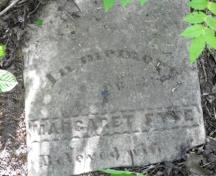 Margaret Fyfe tombstone; C. Paynter, 2013