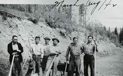 View of Road Camp Workers